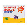 5 1/2&quot; Bulk 200 Pc. Vibrant Washable Marker Classpack - 8 Colors Per Pack Image 1
