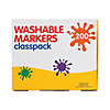 5 1/2" Bulk 200 Pc. Washable Marker Classpack - 8 Colors per Pack Image 1