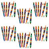 5 1/2" Bulk 48 Pc. 20-Color Transparent Glitter Platsic Stacking Point Crayons Image 1