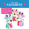 5 1/2" Christmas Stuffed Reindeer Unicorns with Scarf - 12 Pc. Image 1