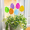 5 1/2" Easter Egg Die-Cut Yard Stakes - 6 Pc. Image 1