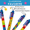 5 1/2" Multicolor Pattern Plastic 6-Color Shuttle Pens - 12 Pc. Image 2