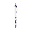 5 1/2" Purple Ribbon Awareness Black Ink Plastic Grip Pens - 24 Pc. Image 1