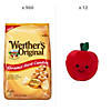 5 1/2&quot; Red &amp; Green Smiling Plush Apple &amp; Caramel Candy Kit - 18 Pc. Image 1