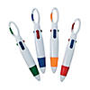 5 1/2" Retractable Four-Color Carabiner Shuttle Pens - 12 Pc. Image 1