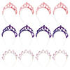 5 1/2" Shimmering Sequin Pastel Plastic Tiaras - 12 Pc. Image 1