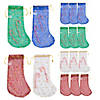 5 1/2" x 11" Large Snowflake Christmas Stocking Organza Drawstring Treat Bags - 12 Pc. Image 1