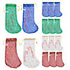 5 1/2&quot; x 11&quot; Large Snowflake Christmas Stocking Organza Drawstring Treat Bags - 12 Pc. Image 1