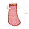 5 1/2&quot; x 11&quot; Large Snowflake Christmas Stocking Organza Drawstring Treat Bags - 12 Pc. Image 1