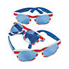 5 1/2" x 2" Kids Patriotic Plastic Novelty Sunglasses with Blue Lenses - 12 Pc. Image 1