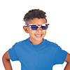 5 1/2" x 2" Kids Patriotic Plastic Novelty Sunglasses with Blue Lenses - 12 Pc. Image 1