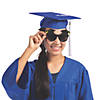 5 1/2" x 3" Graduation Cap Black Plastic Novelty Sunglasses- 12 Pc. Image 1