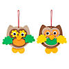 5 1/2&quot; x 4 1/2&quot; Fall Colors Owl Ornament Foam Craft Kit - Makes 12 Image 1