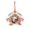 5 1/2" x 4 3/4" Gingerbread House Picture Frame Christmas Ornament Craft Kit - Makes 12 Image 1