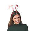 5 1/2" x 5" Classic Candy Cane & Holly Plastic Headbands - 12 Pc. Image 1