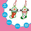 5 1/2" x 6 1/2" Bulk Snowman Stocking Christmas Ornament Craft Kit - Makes 48 Image 3