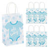 5 1/2" x 8 1/2" Medium Baby Blue Onesie Paper Gift Bags - 6 Pc. Image 1