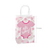 5 1/2" x 8 1/2" Medium Baby Pink Onesie Paper Gift Bags - 6 Pc. Image 1