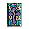 5 1/2" x 9" Color Your Own Religious Cross Fuzzy Pictures - 12 Pc. Image 1