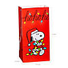 5 1/4" x 10" Small Peanuts&#174; Snoopy Christmas Paper Treat Bags &#8211; 12 Pc. Image 1