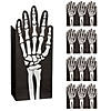 5 1/4" x 13" Fold-Over Skeleton Hand Paper Treat Bags - 12 Pc. Image 1