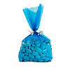 5 1/4" x 2 1/2" x 11" Bulk 50 Pc. Medium Blue Cellophane Bags Image 1