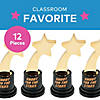 5 1/4" x 2" Shooting Star Black & Gold Plastic Trophies - 12 Pc. Image 1