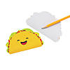 5 1/4" x 3" 25 pg. Taco-Shaped Multicolor Paper Notepads - 24 Pc. Image 1