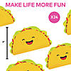 5 1/4" x 3" 25 pg. Taco-Shaped Multicolor Paper Notepads - 24 Pc. Image 1