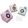 5 1/4&quot; x 6 3/4&quot; Pink, Tan and Blue Instant Camera-Shaped Favor Boxes - 12 Pc. Image 1