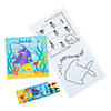 5" 20 pg. Tropical Sea Life Activity Books with Crayons - 12 Pc. Image 1