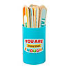 5 3/4" Affirmation Wood Sticks with Plastic Storage Cup - 29 Pc. Image 1