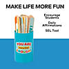 5 3/4" Affirmation Wood Sticks with Plastic Storage Cup - 29 Pc. Image 2