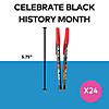 5 3/4" Black History Month Plastic Stick Pens - 24 Pc. Image 1