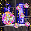5 3/4" Bulk 6 Pc. Prismatic Hexagon Sphere-Shaped Light-Up Decorations Image 1