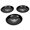5 3/4" diam. Bee Pattern Glass Plates Assortment Set - 3 Pc. Image 1