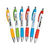 5 3/4" Inspirational Be You Yellow, Green, Blue & Red Plastic Pens - 24 Pc. Image 1