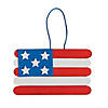 5 3/4" x 3 1/2" Craft Stick American Flag Banner Craft Kit - Makes 12 Image 1