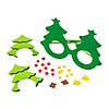 5 3/4" x 4 1/4" Christmas Tree Glasses Foam Craft Kit - Makes 12 Image 1