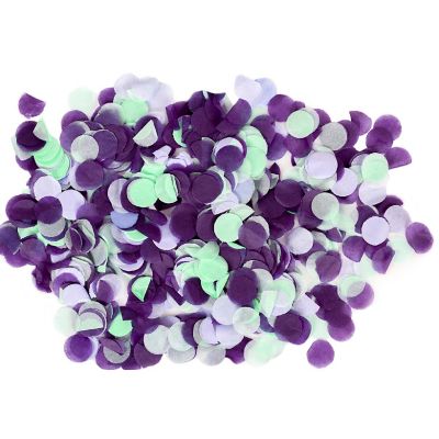 5.3oz Tissue Paper Confetti Mint, Lavender, Purple Image 1