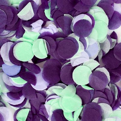 5.3oz Tissue Paper Confetti Mint, Lavender, Purple Image 1