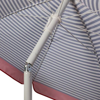 5.5 Ft. Portable Beach Umbrella - Blue Pinstripe Pattern Image 2