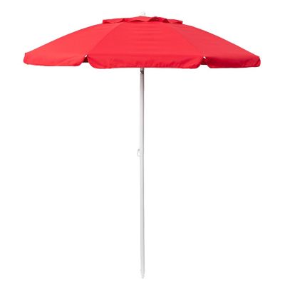 5.5 Ft. Portable Beach Umbrella - Red Image 1