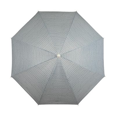 5.5 Ft. Portable Beach Umbrella - Wave Break Gray Pattern Image 1