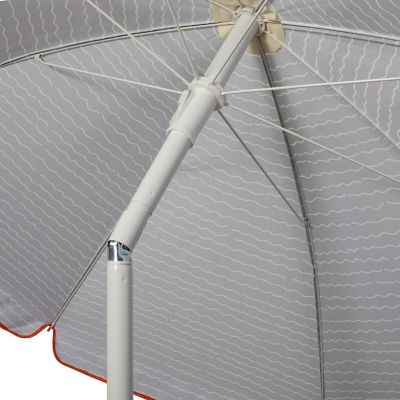5.5 Ft. Portable Beach Umbrella - Wave Break Gray Pattern Image 2