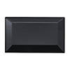 5.5" x 8.5" Black Rectangular Plastic Dessert Plates (60 Plates) Image 1