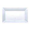 5.5" x 8.5" Clear Rectangular Plastic Dessert Plates (60 Plates) Image 1