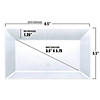 5.5" x 8.5" Clear Rectangular Plastic Dessert Plates (60 Plates) Image 2