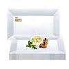 5.5" x 8.5" Clear Rectangular Plastic Dessert Plates (60 Plates) Image 3