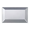 5.5" x 8.5" Silver Rectangular Plastic Dessert Plates (60 Plates) Image 1
